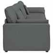 Pemberly Row Contemporary Modular Sofa with Cushions Dark Gray