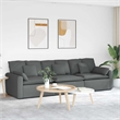 Pemberly Row Contemporary Modular Sofa with Cushions Dark Gray