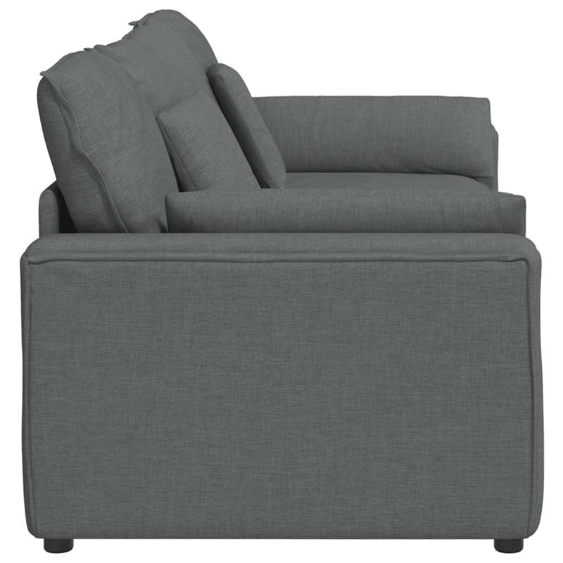 Pemberly Row Contemporary Modular Sofa with Cushions in Dark Gray