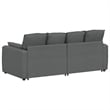 Pemberly Row Contemporary Modular Sofa with Cushions in Dark Gray