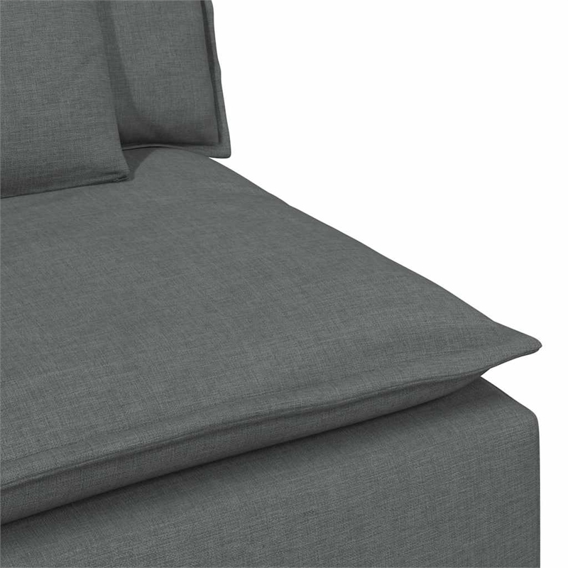 Pemberly Row Contemporary Modular Sofa with Cushions in Dark Gray