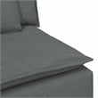 Pemberly Row Contemporary Modular Sofa with Cushions in Dark Gray