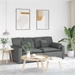Pemberly Row Contemporary Modular Sofa with Cushions in Dark Gray