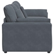 Pemberly Row Contemporary Modular Polyester Sofa in Dark Grey