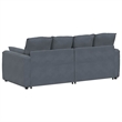 Pemberly Row Contemporary Modular Polyester Sofa in Dark Grey