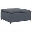 Pemberly Row Contemporary Modular Oversized Sofa Velvet in Dark Grey