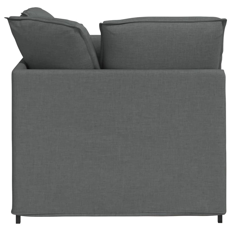 Pemberly Row Contemporary Modular Oversized Sofa in Dark Gray Fabric