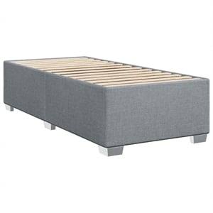 Pemberly Row Contemporary Engineered Wood Twin Bed Frame in Light Grey