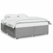 Pemberly Row Contemporary California King Bed Frame in Light Gray