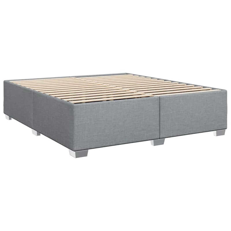 Pemberly Row Contemporary California King Bed Frame in Light Gray