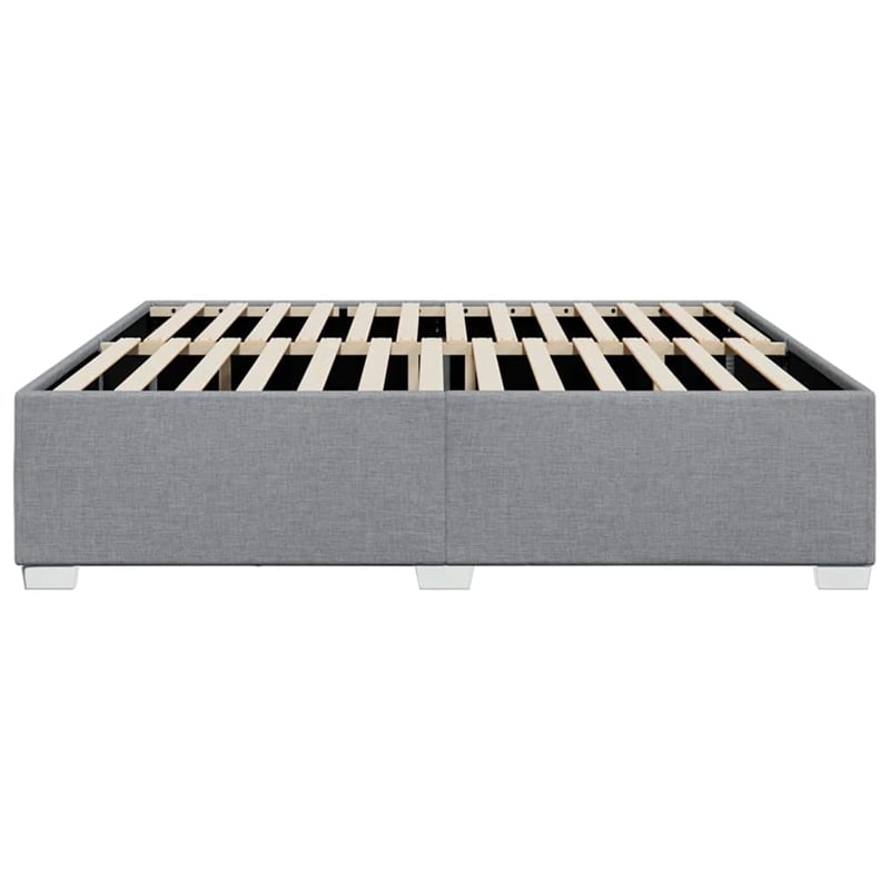 Pemberly Row Contemporary California King Bed Frame in Light Gray