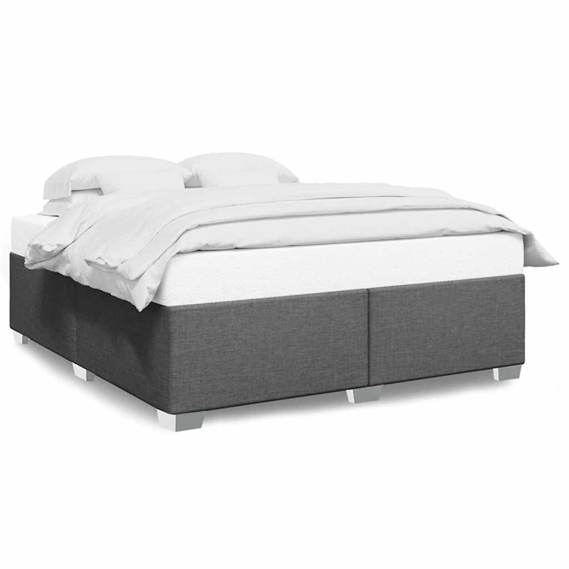 Pemberly Row Engineered Wood California King Bed Frame in Dark Gray