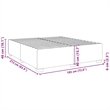 Pemberly Row Engineered Wood California King Bed Frame in Dark Gray