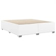 Pemberly Row Faux Leather California King Bed Frame in White