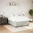 Pemberly Row Contemporary Full Without Headboard Bed Frame in Light Gray