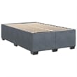 Pemberly Row Contemporary Velvet Full Bed Frame in Dark Gray