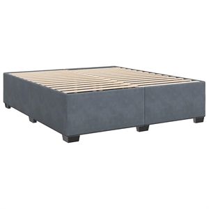 Pemberly Row Engineered Wood California King Bed Frame in Dark Gray