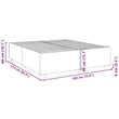 Pemberly Row Engineered Wood California King Bed Frame in Dark Gray