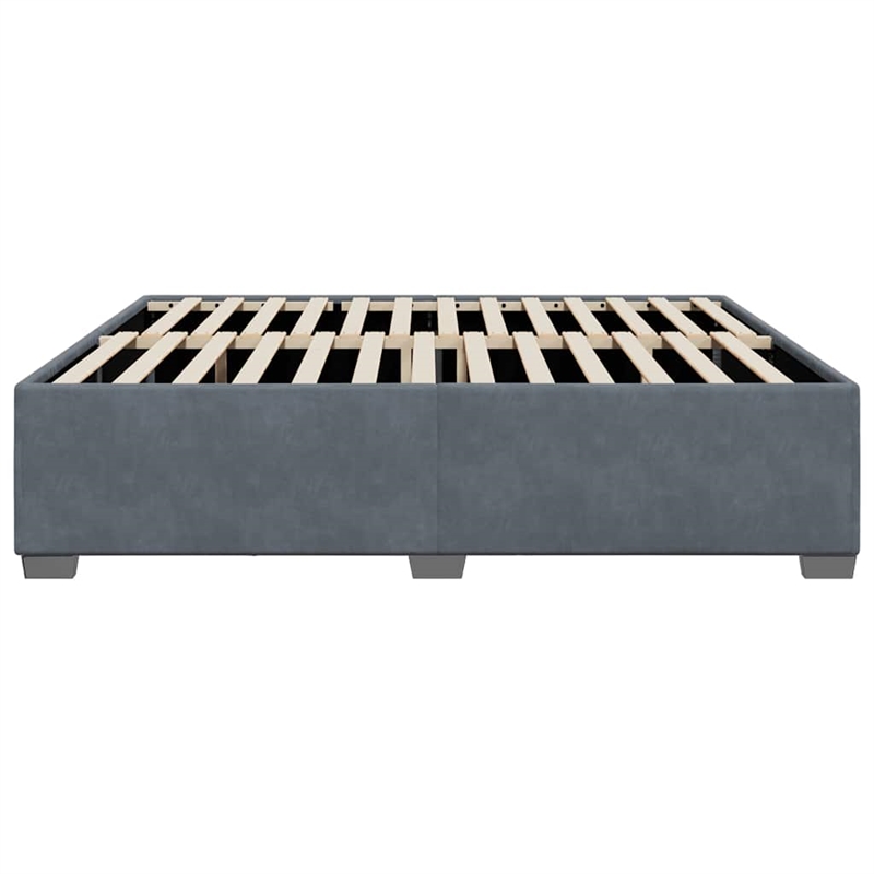 Pemberly Row Contemporary Modren King Bed Frame in Dark Gray