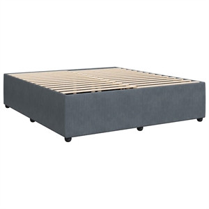 Pemberly Row Engineered Wood California King Bed Frame in Dark Gray