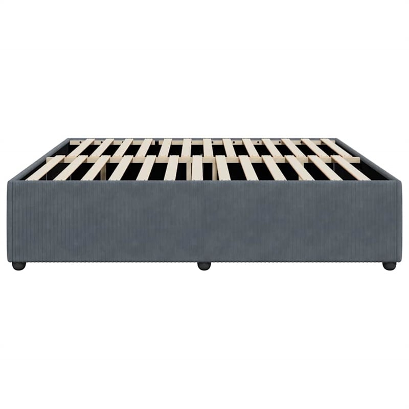 Pemberly Row Engineered Wood California King Bed Frame in Dark Gray