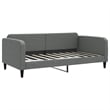 Pemberly Row Contemporary Solid Wood Daybed With Trundle in Dark Grey