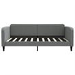 Pemberly Row Contemporary Solid Wood Daybed With Trundle in Dark Grey