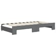 Pemberly Row Contemporary Solid Wood Daybed With Trundle in Dark Grey
