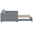 Pemberly Row Contemporary Daybed With Trundle in Light Grey Finish