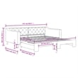 Pemberly Row Contemporary Daybed With Trundle in Dark Gray Finish