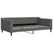 Pemberly Row Contemporary Daybed With Trundle in Dark Gray Finish