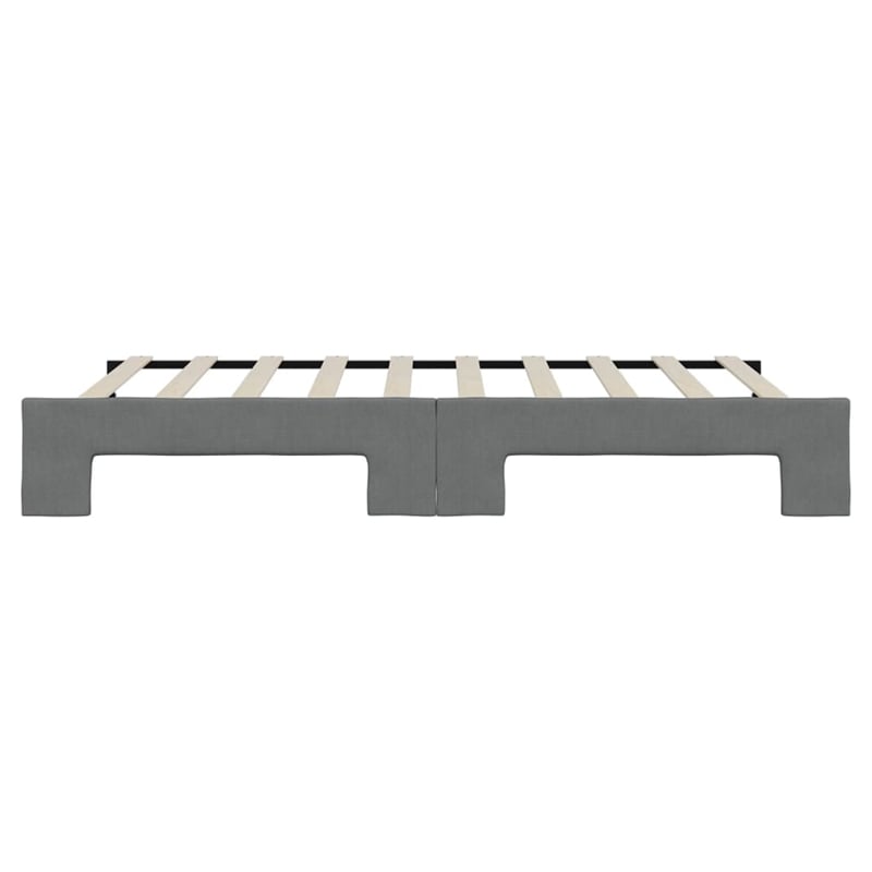 Pemberly Row Contemporary Daybed With Trundle in Dark Gray Finish