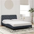 Pemberly Row Contemporary Engineered Wood Full Bed XL Frame in Dark Gray