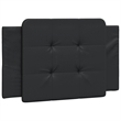 Pemberly Row Rectangular Faux leather Twin Bed Frame in Black
