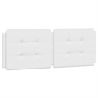 Pemberly Row Faux Leather Rectangular Full Bed Frame in White