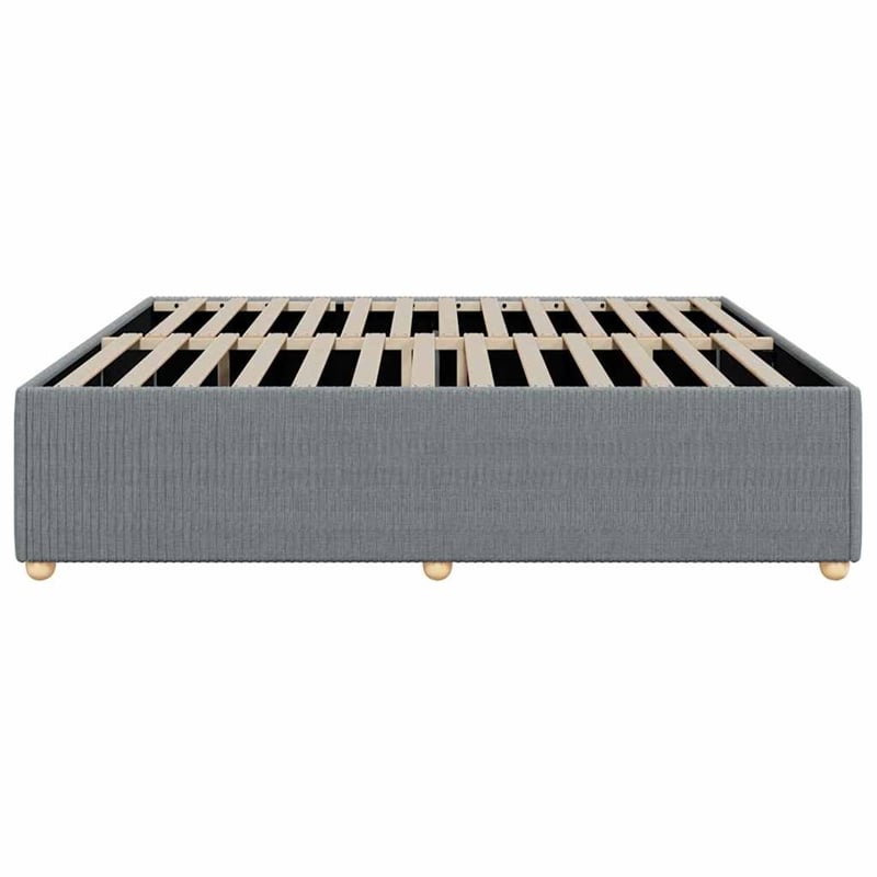 Pemberly Row Contemporary California King Bed Frame in Light Gray