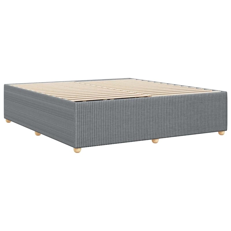 Pemberly Row Contemporary California King Bed Frame in Light Gray