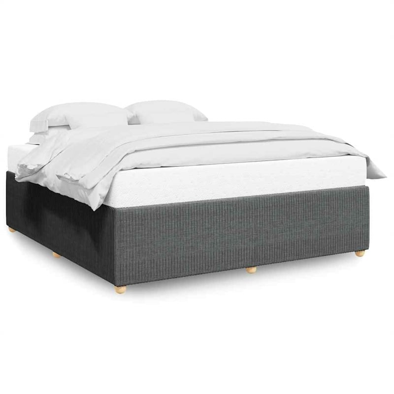 Pemberly Row Engineered Wood California King Bed Frame in Dark Gray