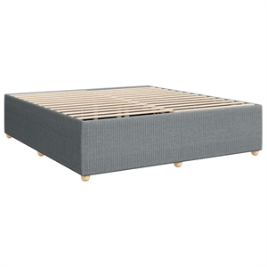 Pemberly Row Contemporary Engineered Wood King Bed Frame in Light Grey