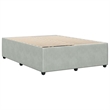 Pemberly Row Contemporary Queen Engineered Wood Bed Frame in Light Grey