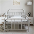 Pemberly Row Rectangular Powder-Coated Steel Single Bed Frame in White