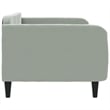 Pemberly Row Contemporary Solid Wood Twin Day Bed in Light Grey Fabric