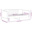 Pemberly Row Contemporary Solid Wood Twin Day Bed in Light Grey Fabric