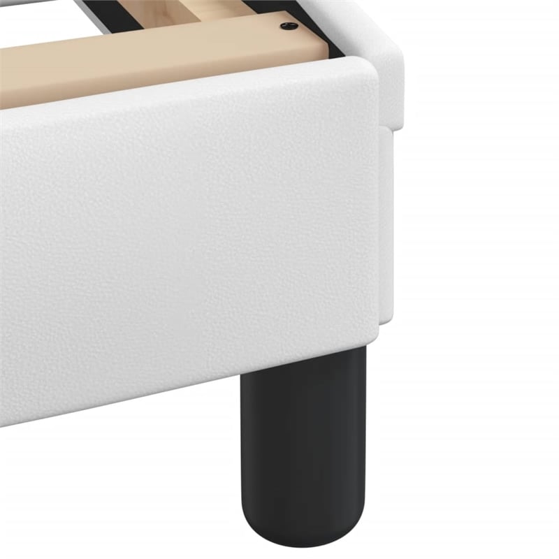 Pemberly Row Engineered wood Twin Bed Frame in Black and White