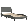 Pemberly Row Contemporary Engineered Wood Bed Frame in Dark Gray