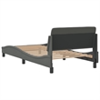 Pemberly Row Contemporary Engineered Wood Bed Frame in Dark Gray