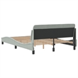 Pemberly Row Contemporary Velvet Upholstery Full Bed Frame in Black