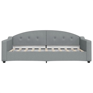 Pemberly Row Contemporary Polyester Fabric DayBed in Light Grey