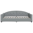 Pemberly Row Contemporary Polyester Fabric DayBed in Light Grey