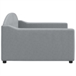 Pemberly Row Contemporary Polyester Fabric DayBed in Light Grey
